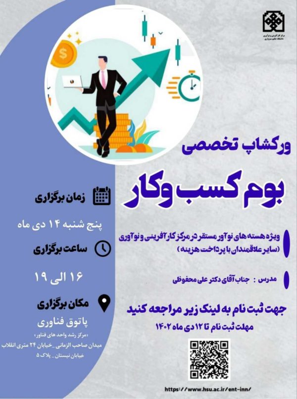 ورکشاپ تخصصی(بوم کسب و کار)